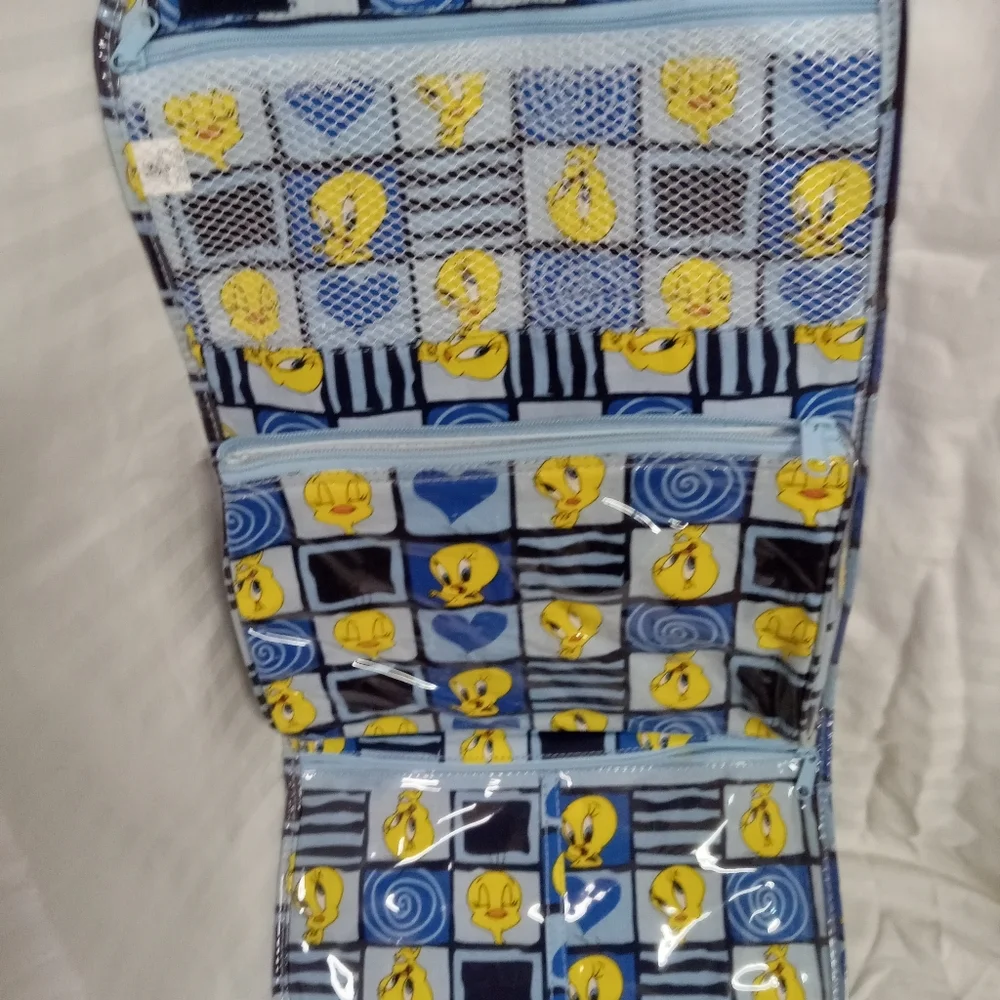 Looney Tunes Woman's Makeup Tweety Vinyl Bags NWT